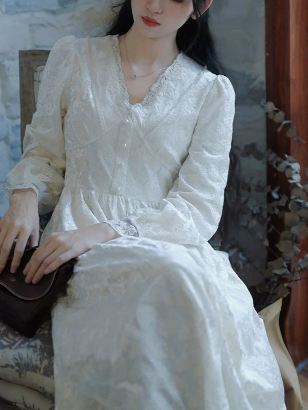 Swan Elegance Floral Dress