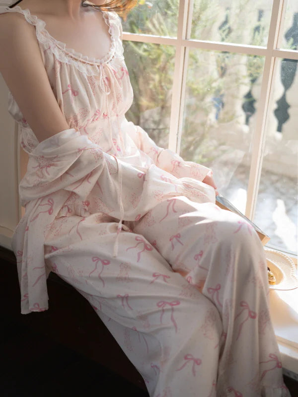 Sweet Ribbon Lounge Pajama Set