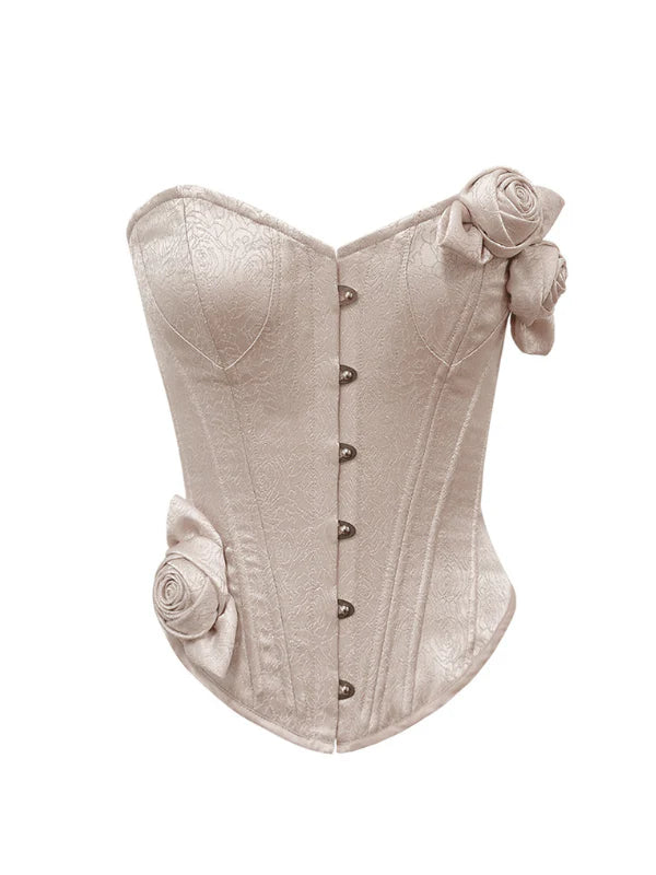 Blooming Ivory Rose Corset