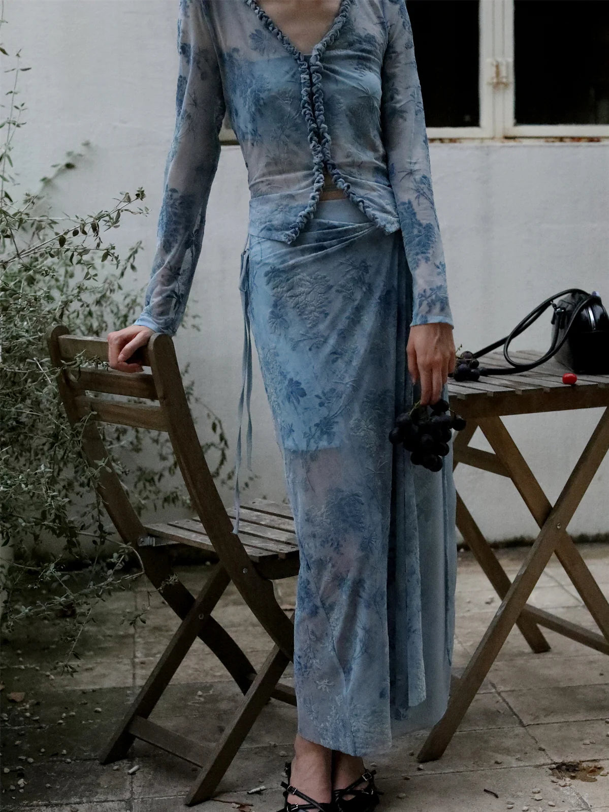 Ethereal Flora Wrap Skirt