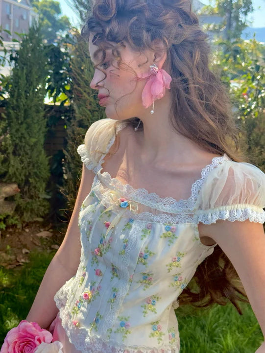 Floral Garden Lace Corset Top