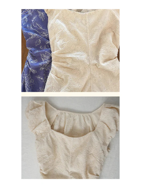 Floral Embroidered Cotton Dress