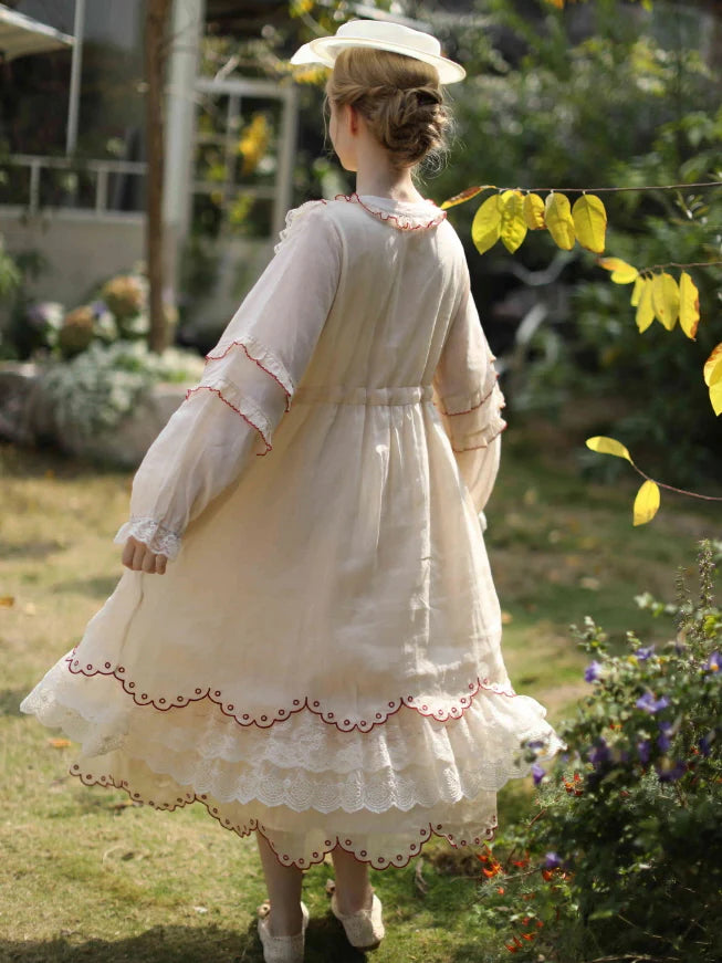 Ramie Embroidered Garden Dress