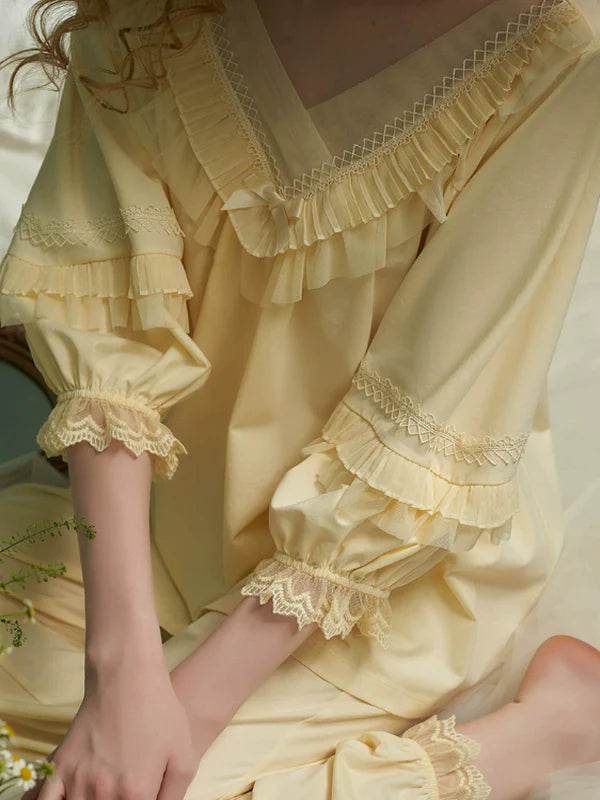Sunny Lace Frills Pajamas