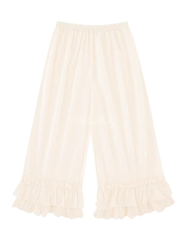 Whispering Blooms Lace-Trim Nightgown