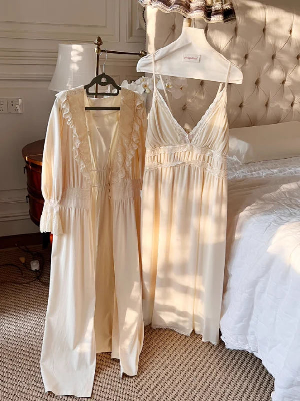 Vintage Dream Slip Dress and Gown Set