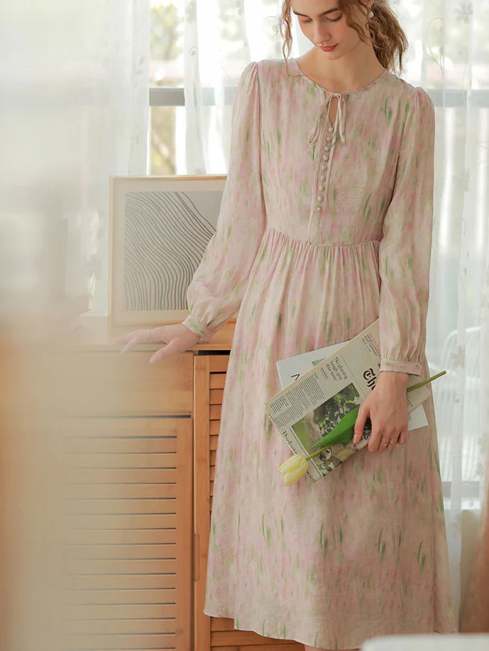 Pastel Dream Tencel Floral Dress