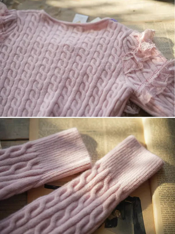 Delicate Floral Embroidered Ruffle Cardigan