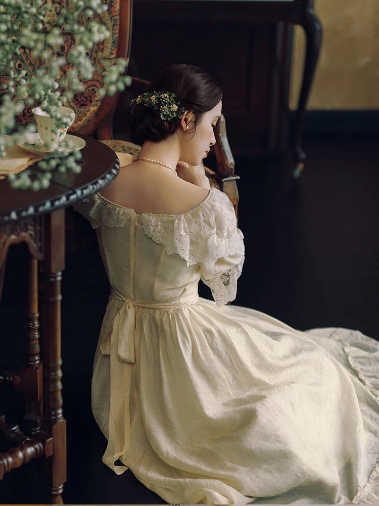 Storybook Lace Capelet Dress