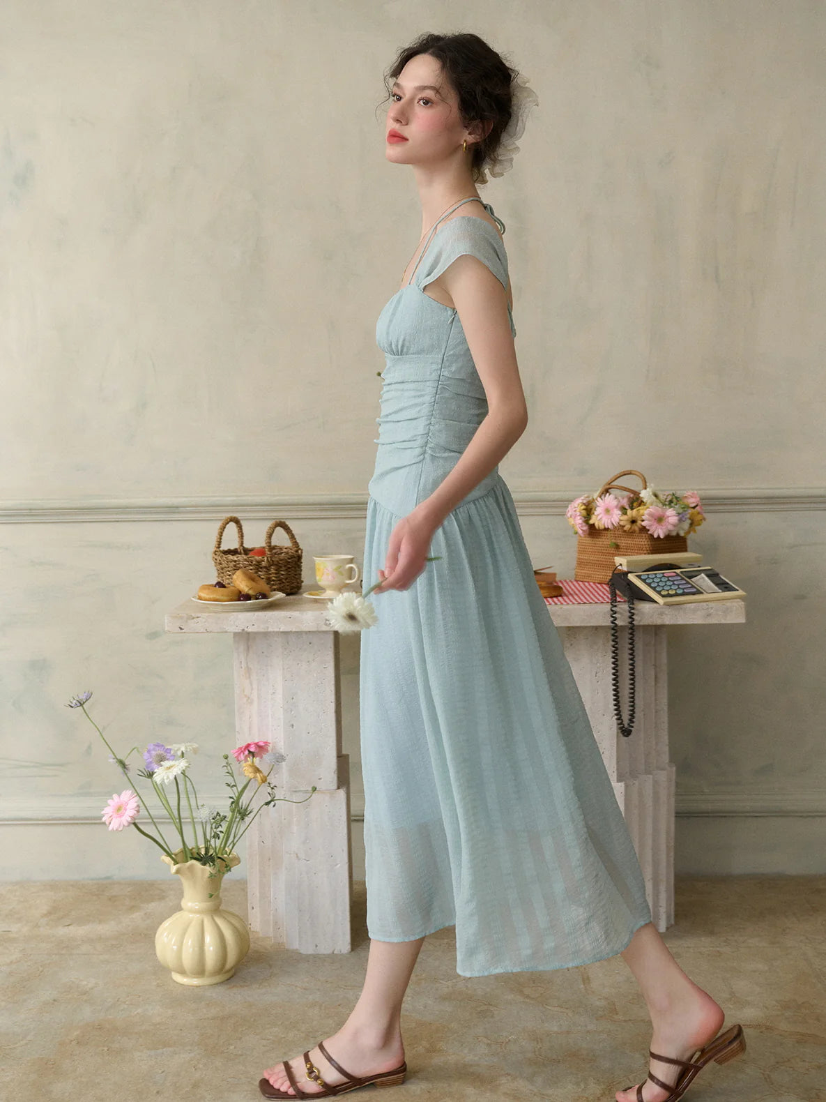 Chloe's Mint Blossom Summer Dress