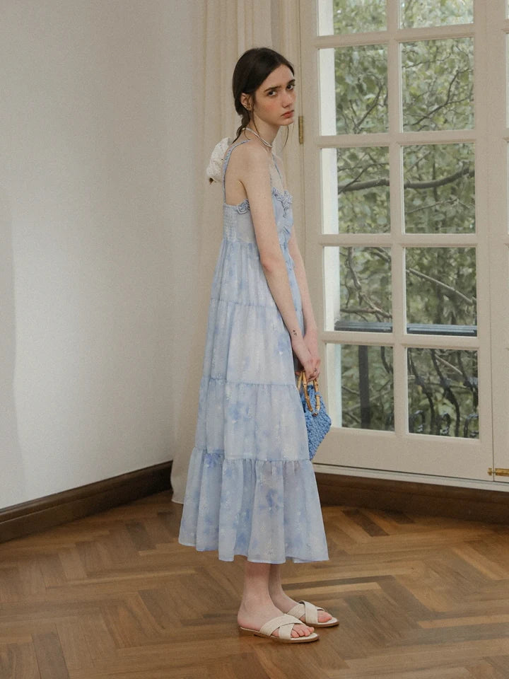 Liora's Forest Blue Summer Dress