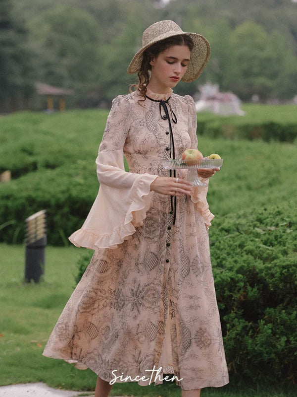 Vintage Pink Chiffon Elegance