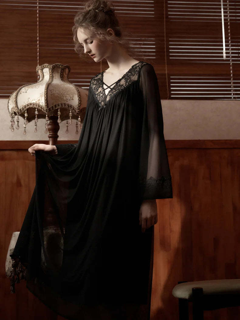 Romantic Lace Sheer Nightgown