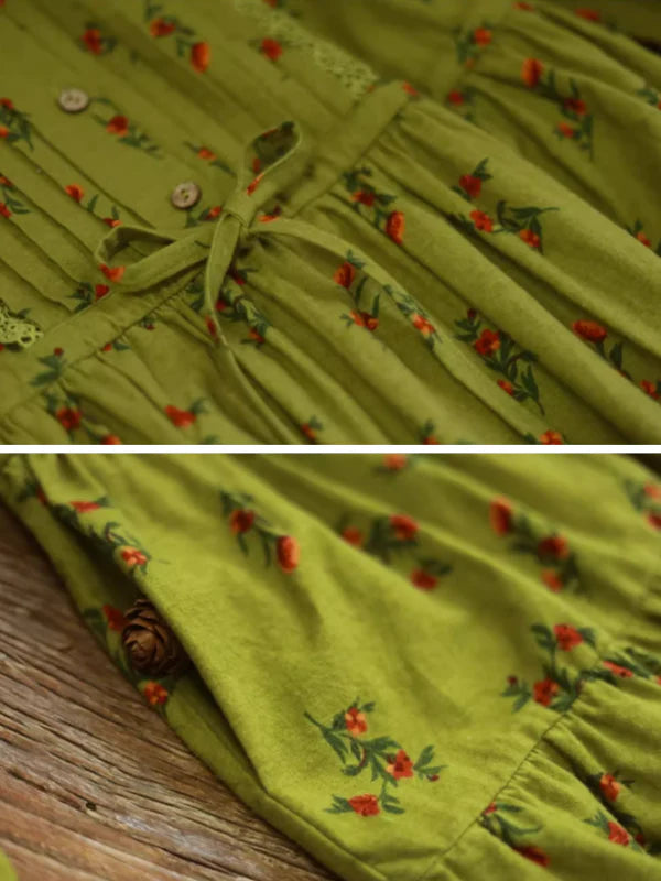 Green Harmony Floral Dress