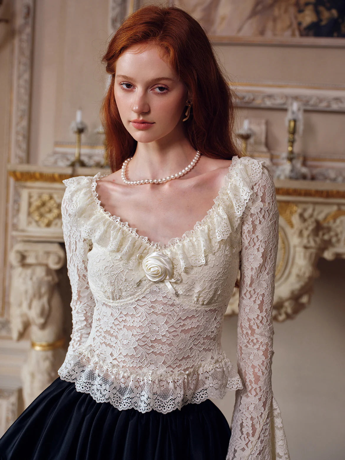 Vintage Lace Rose Corset Top