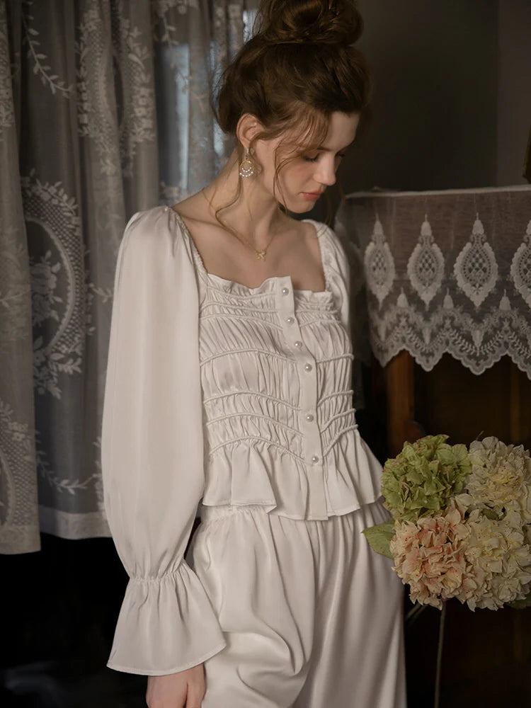 Pearl-Embellished Lounge Set