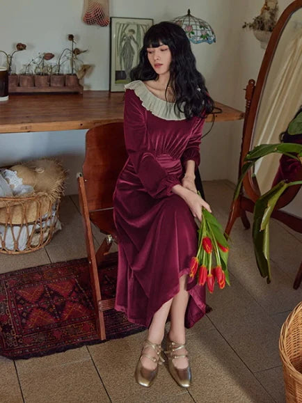 Victorian Velvet Elegance Dress