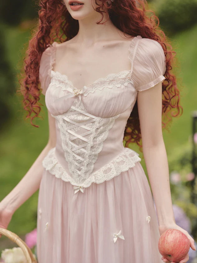 Blush Corset Lace Princess Dress
