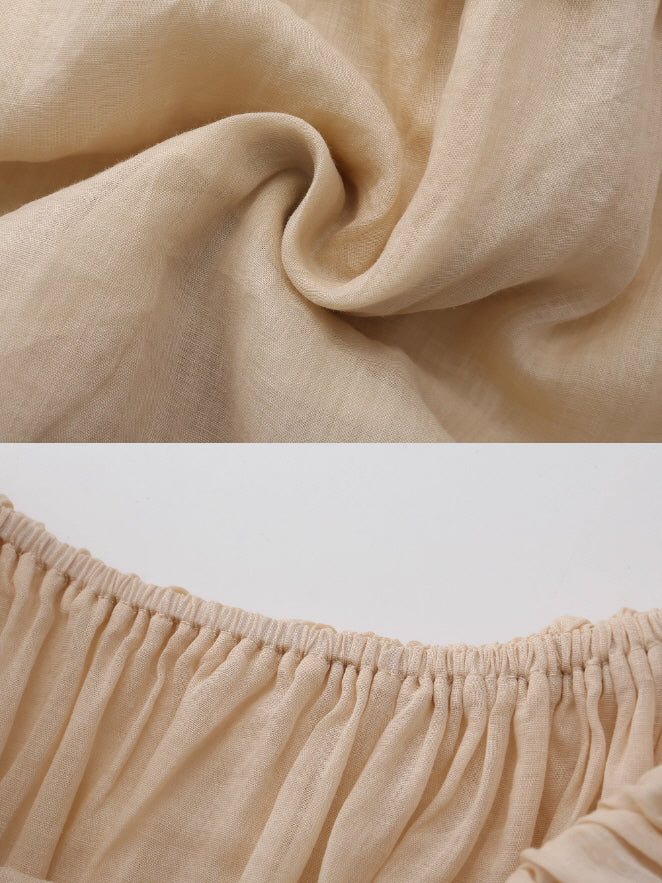 Sunlit Ruffle Linen Dress