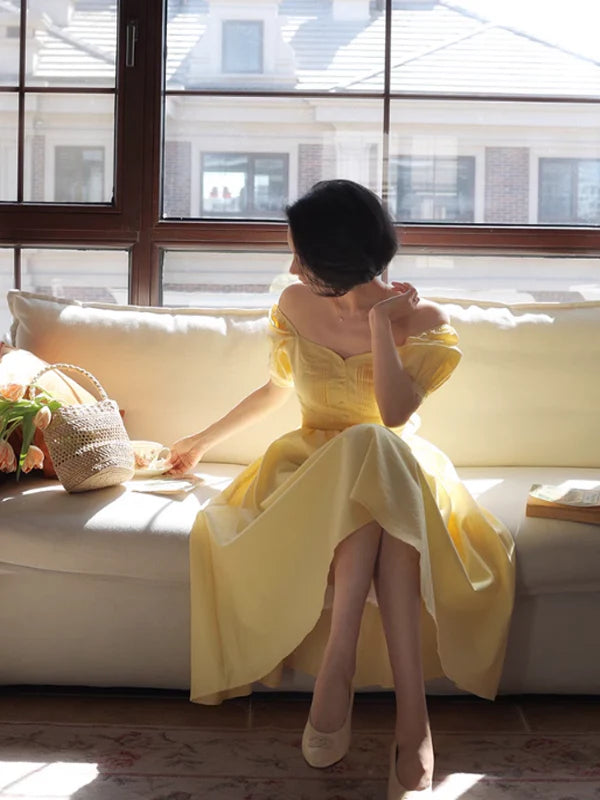 Vintage Elegance Midi Dress