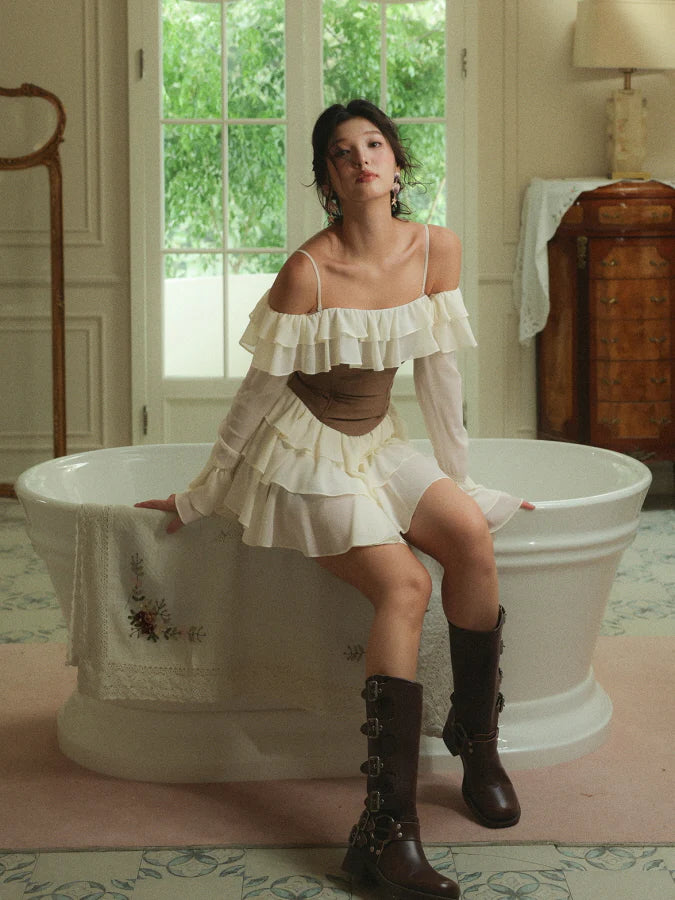 Fairytale Ruffle Corset Mini Dress