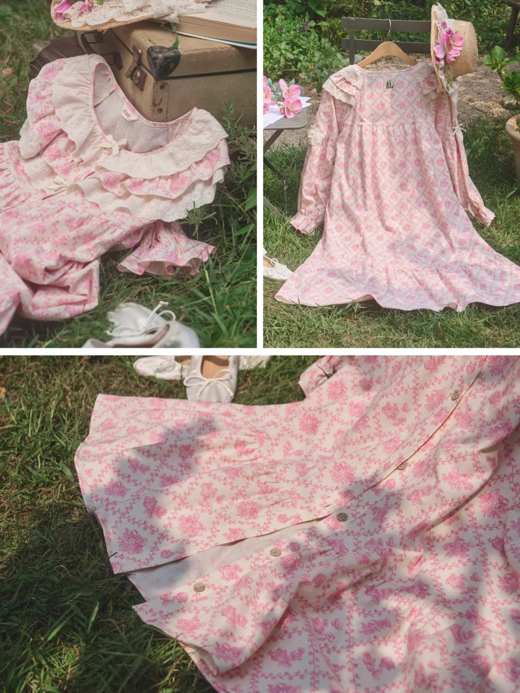 Vintage Rose Lace Nightgown