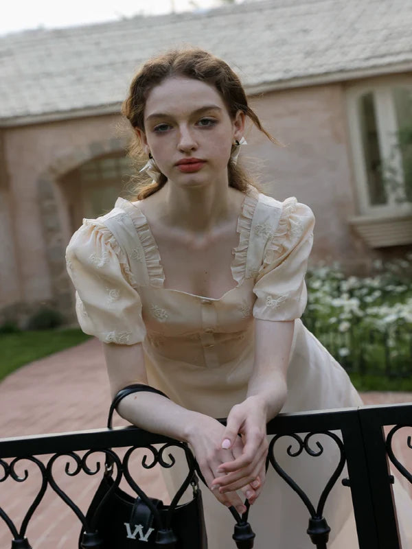 Enchanted Bloom of the Ivory Dawn Dress