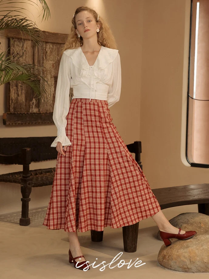 Timeless Elegance Ruffled Cotton Blouse