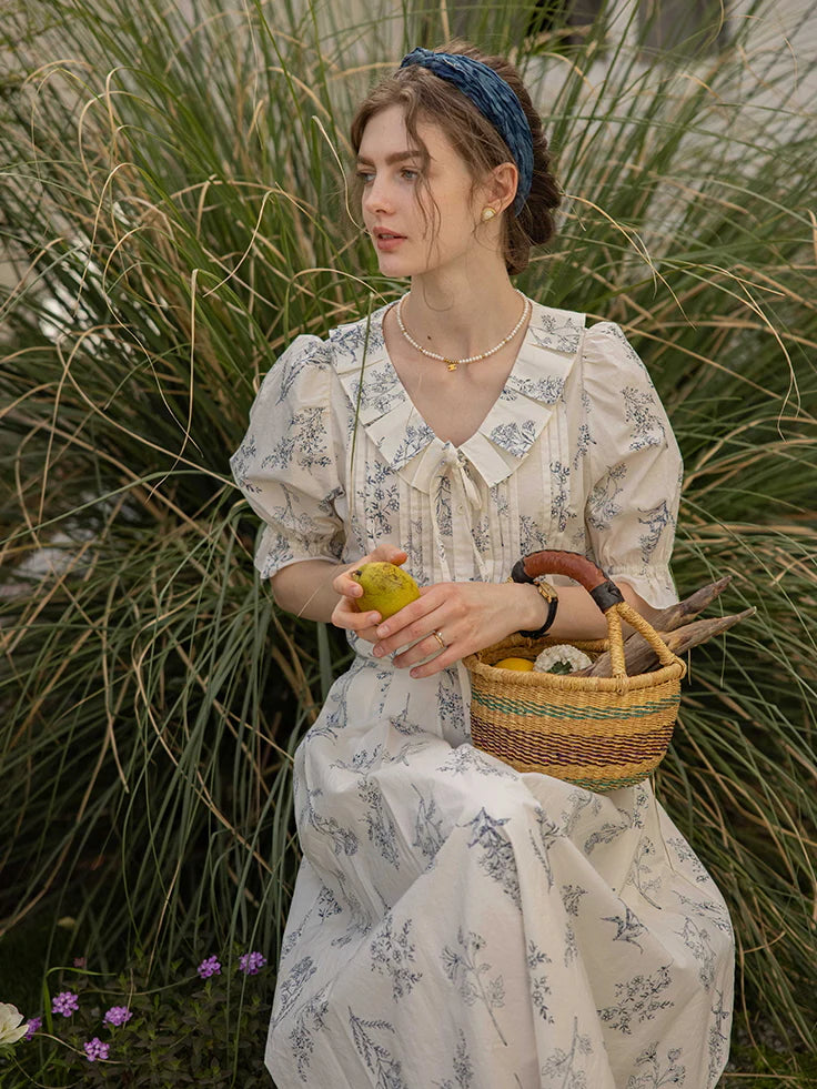 Emma's Sky Blossom Cottage Blouse