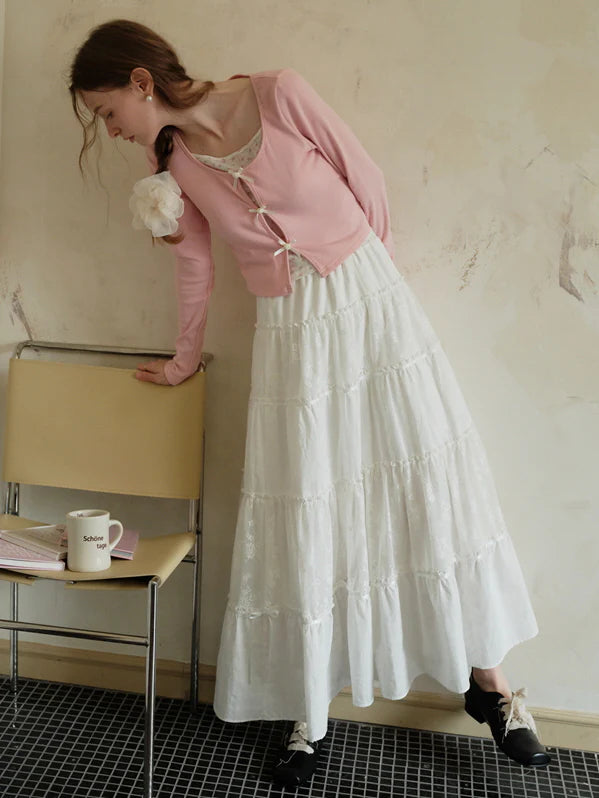 Dreamy Lace Tiered Maxi Skirt