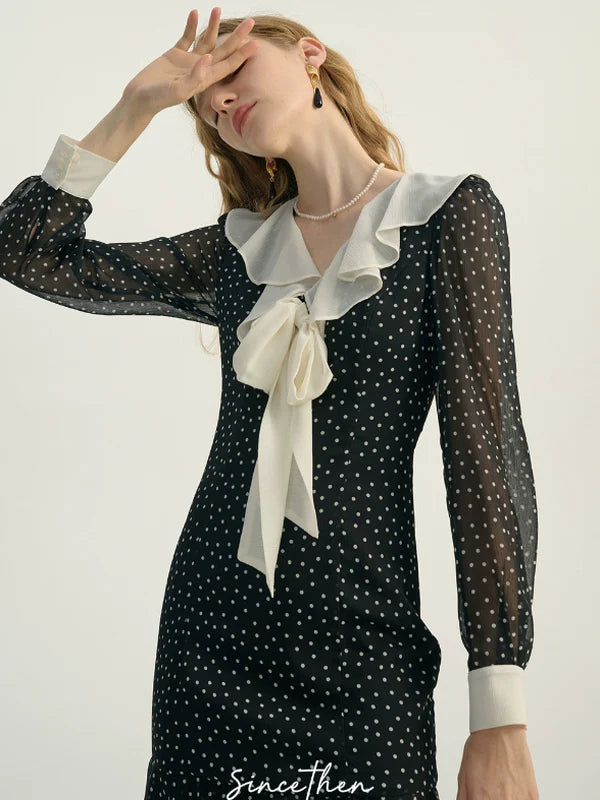 Stellar Romance French Polka Dress