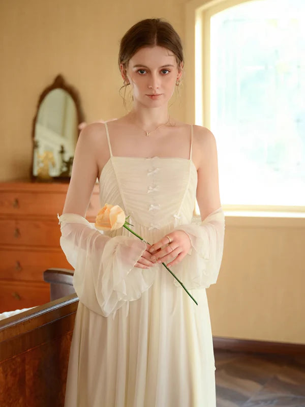 Whispering Yellow Ribbon Nightgown Set