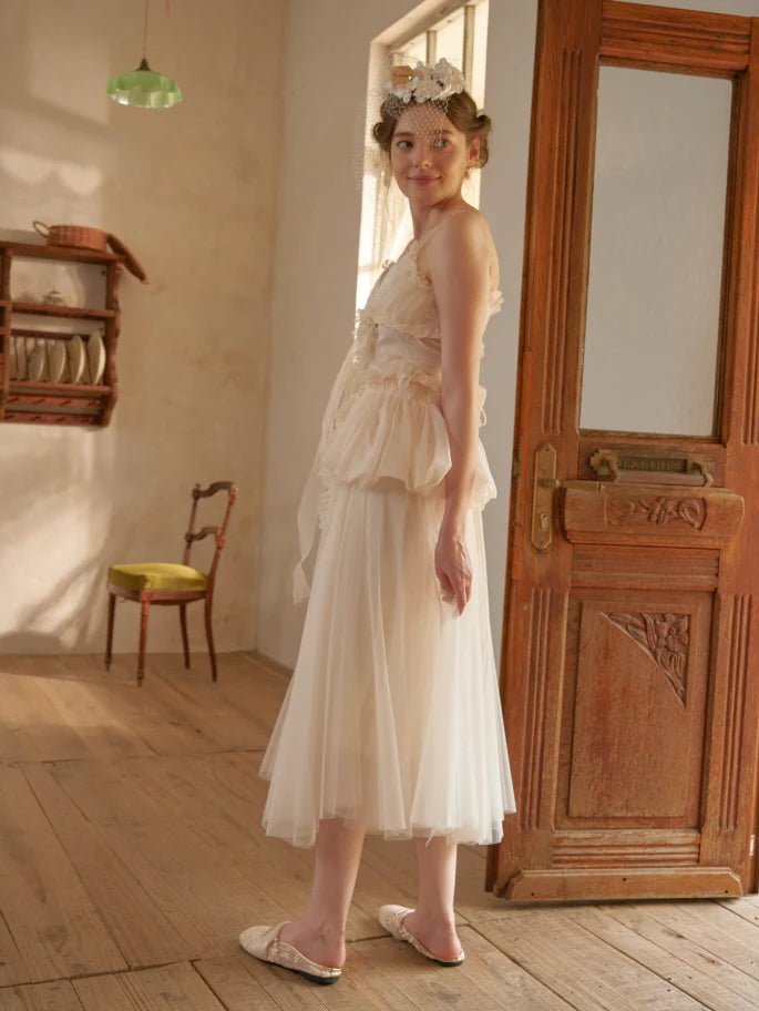 Ivory Bloom Corset Top and Skirt