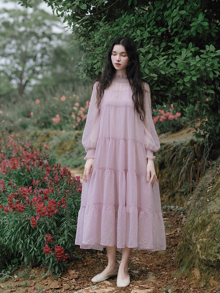 Fairy Blossom Light Pink Tiered Dress