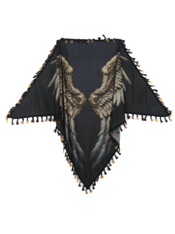 Celestial Wing Print Maxi Dress