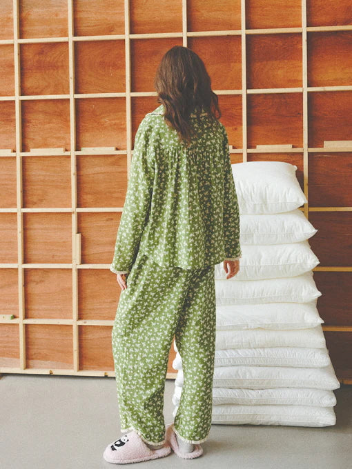 Green Meadow Lace Pajama Set