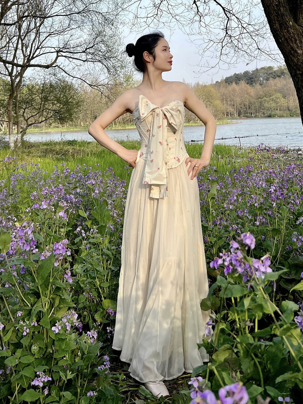 High-Waisted Fairy Chiffon Maxi Skirt