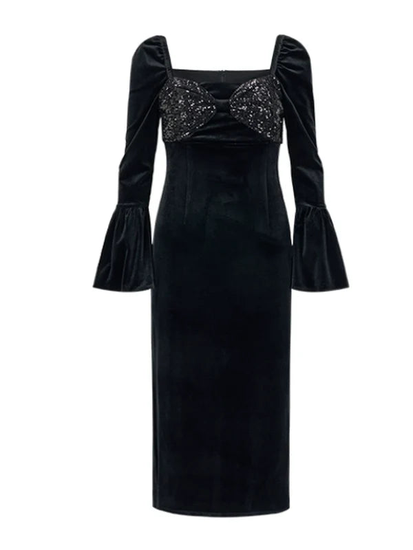 Starry Velvet Elegance Dress