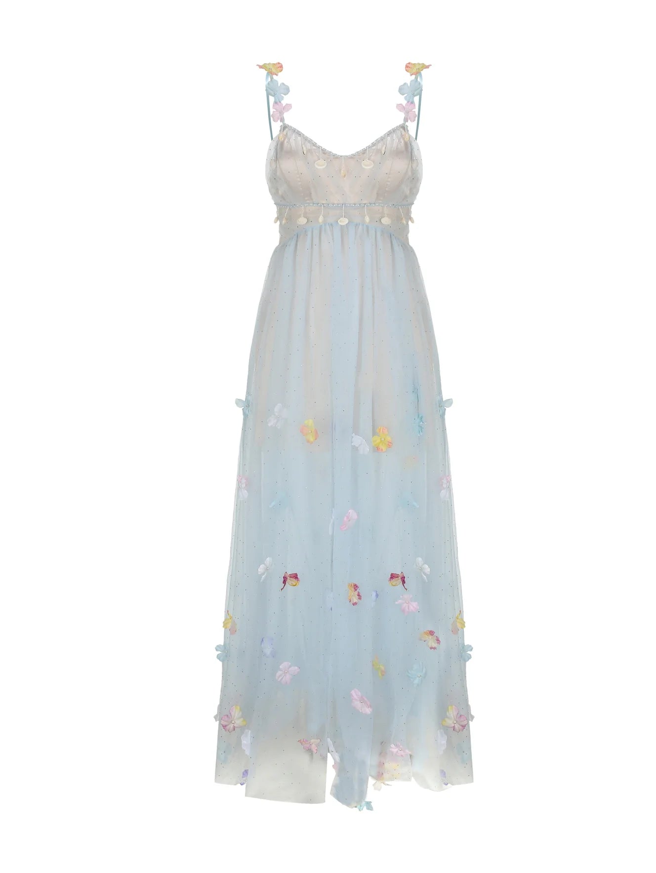 Blooming Petal Fairy Blue Tulle Dress