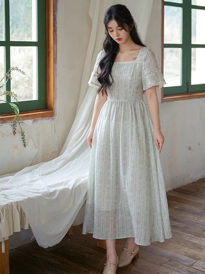 Emily's Sky Blue Floral Print Dress