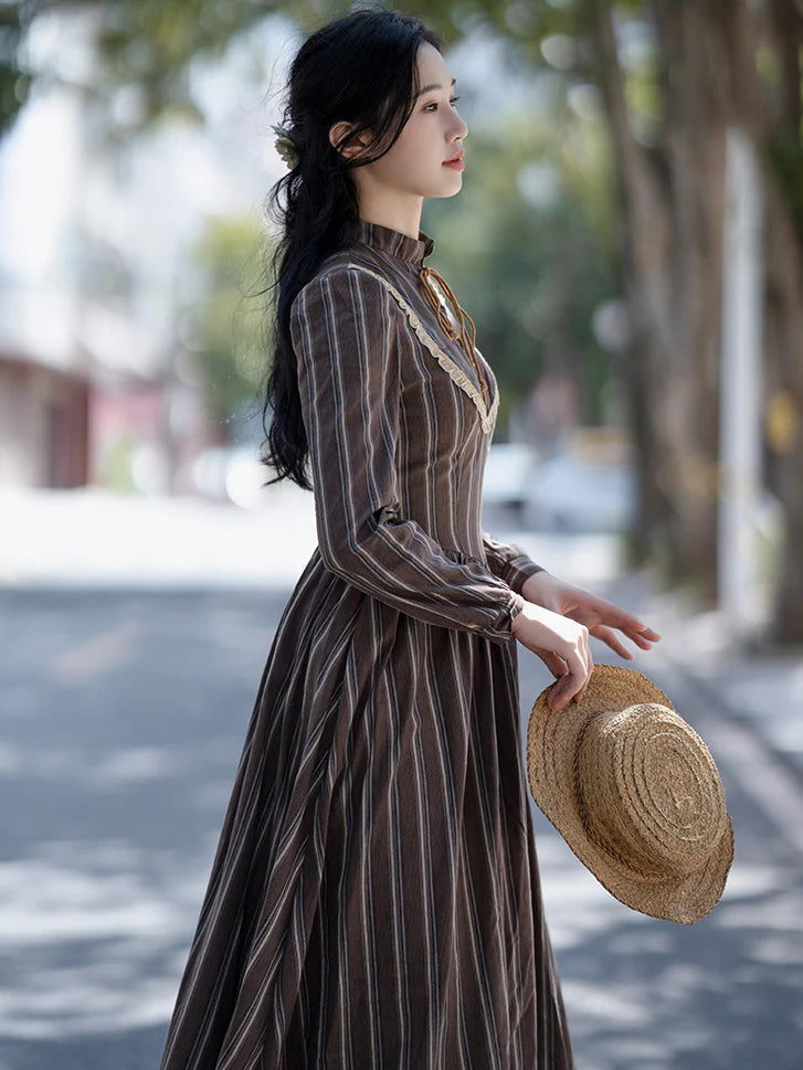 Charlotte's Breezy Brown Stripe Dress