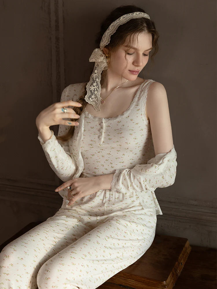 Sweet Floral Modal Pajama Set