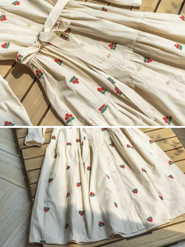 Springtime Serenade Embroidered Dress