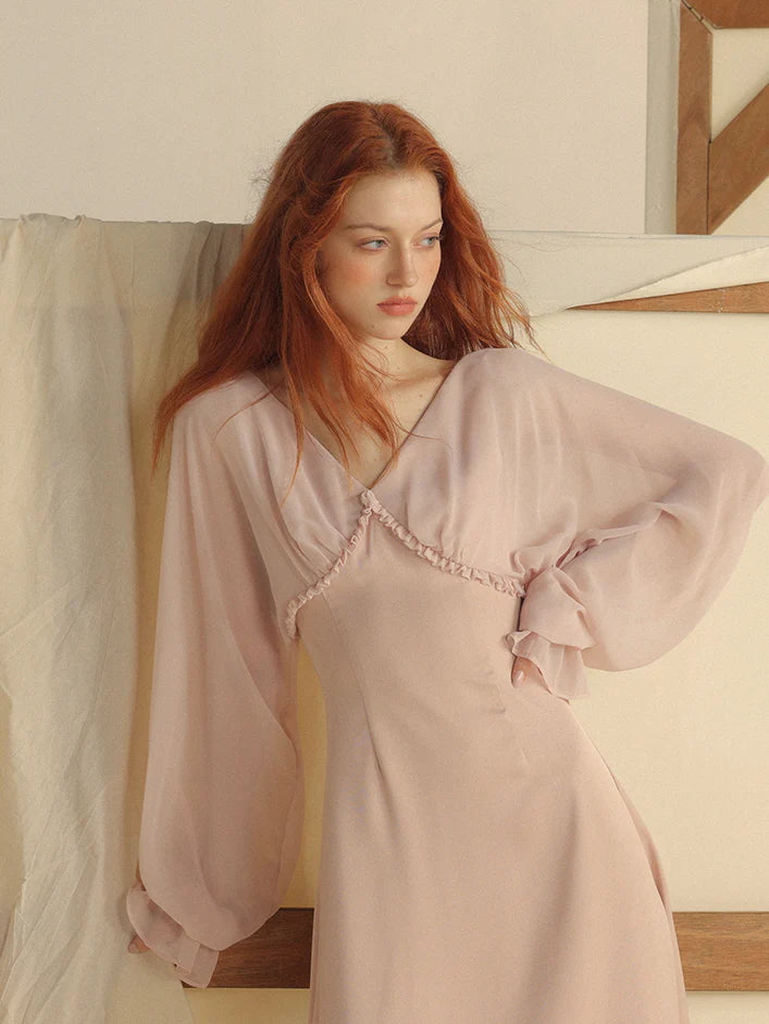 Ethereal Fairy Light Pink Dress