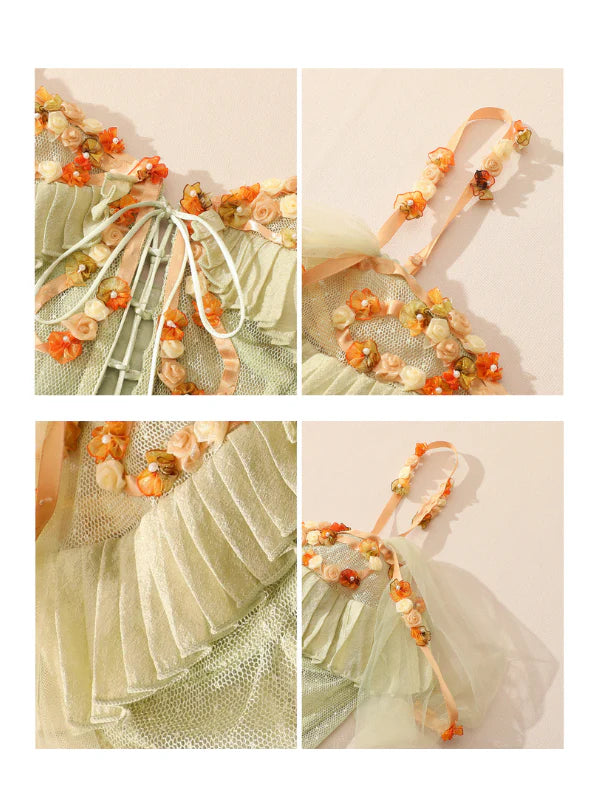 Fairy Wildflower Corset & Tulle Skirt