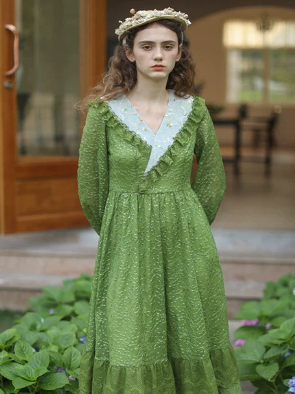 Green Serenity Frills Dress