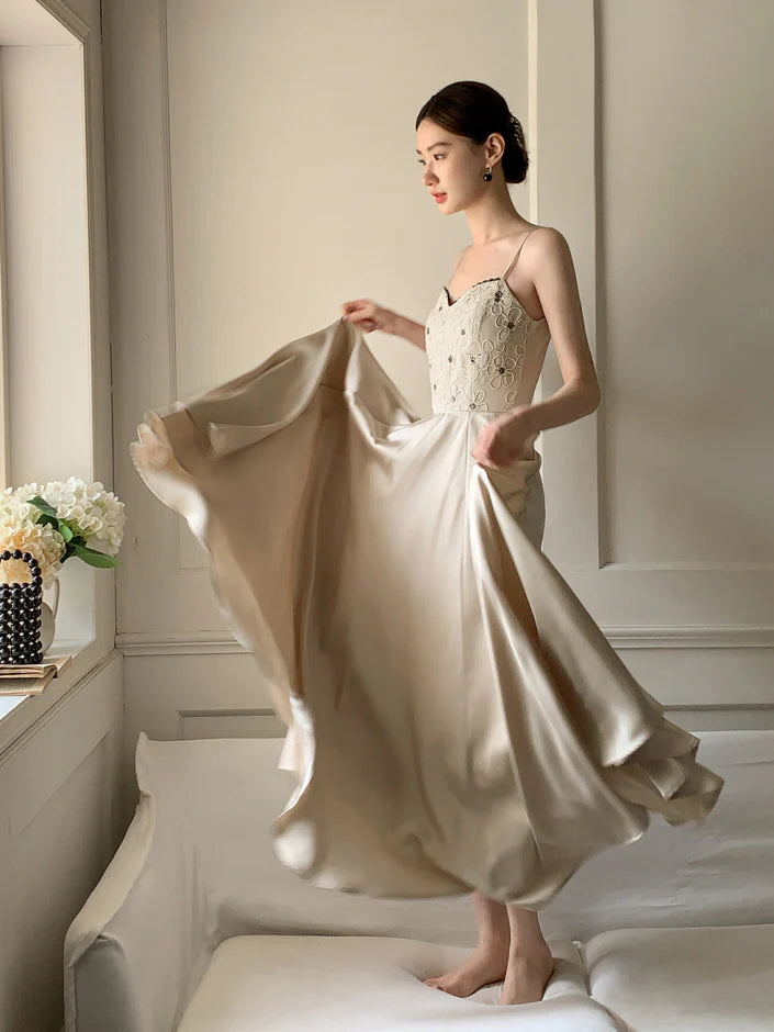 Embroidered Blossom Bodice Dress