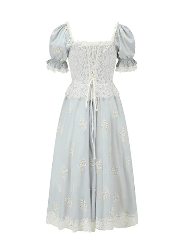 Regency Garden Lace Corset Dress