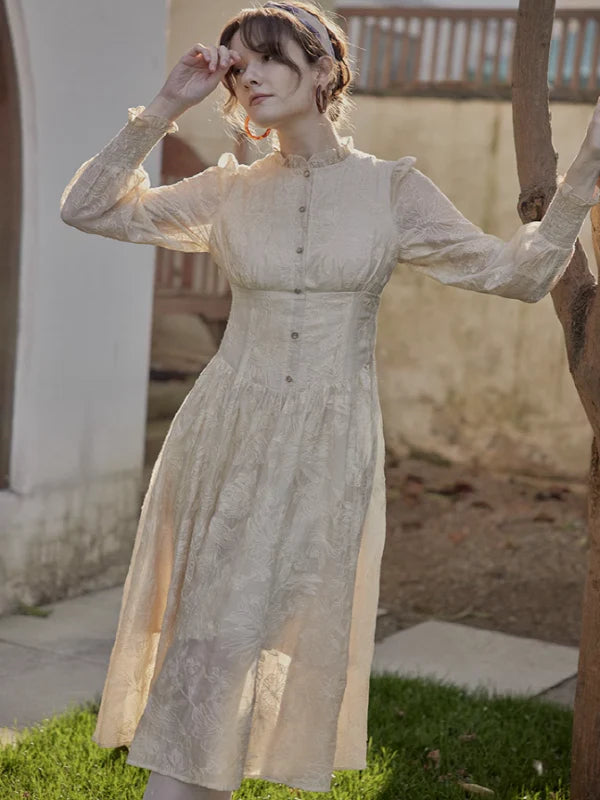 Sunset Romance Vintage Floral Dress