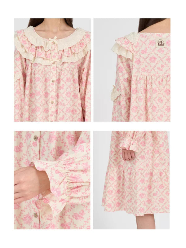 Vintage Rose Lace Nightgown